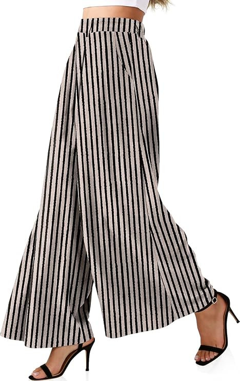TARSE Womens Linen Palazzo Pants High Waist Pleated Trousers with Pockets | Loose Fit, Wide Leg L... | Amazon (US)