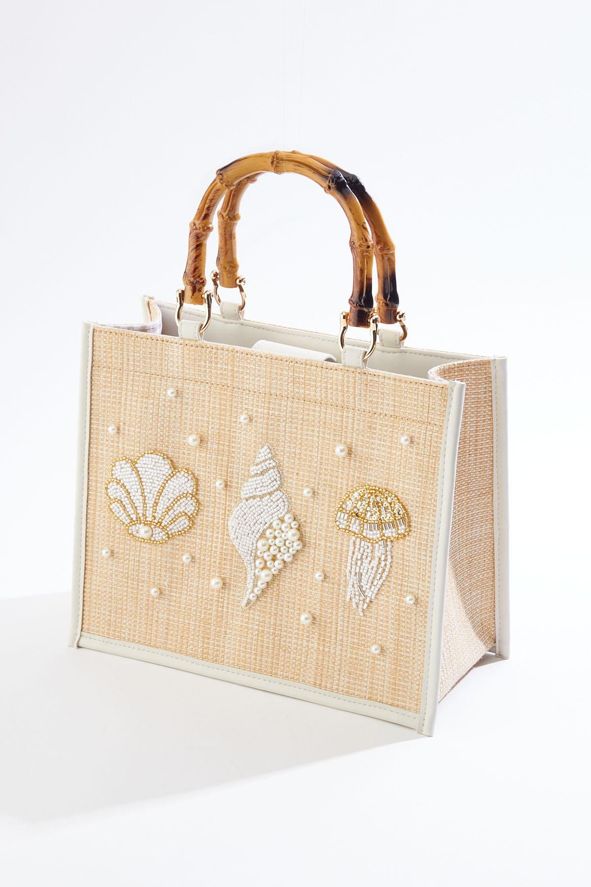 Embellished Beach Icon Book Tote | Cato Fashions