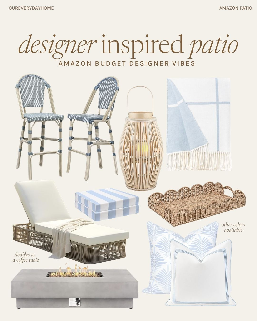 Transform your patio with these designer-inspired finds! Perfect for cozy outdoor vibes. 

amazon patio
outdoor decor 
designer inspired vibes
spring patio decor  

 #LTKSeasonal #LTKHome #LTKSaleAlert