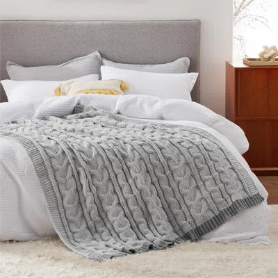 Bedsure Chenille Cable Knitted Throw Blanket For Couch&Bed GentleSoft™️ | Wayfair North America