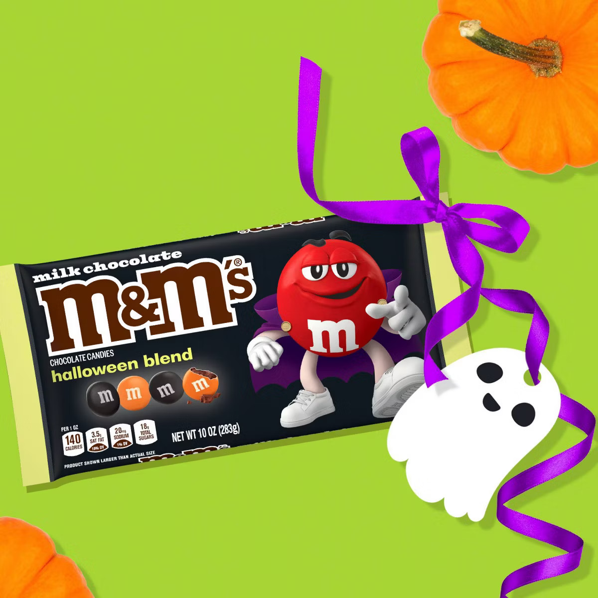 M&M's Halloween Black and Orange Milk Chocolate Candy Bag -10oz | Target
