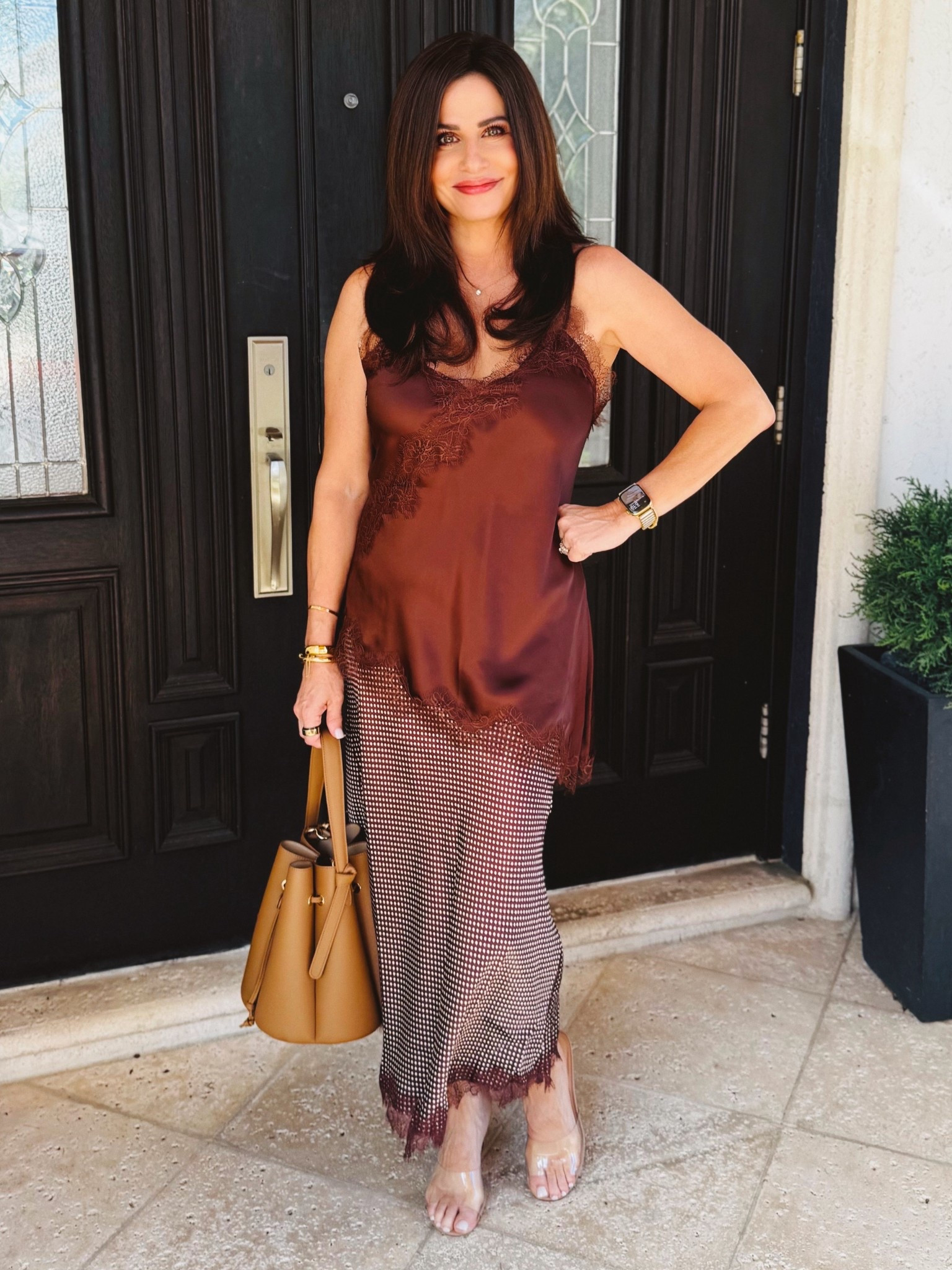 This is a really fun look. May be worn more casual or dressed up. Pieces are sold separately. Cami is a sm and skirt is an XS. #polkadotskirt #satinandlace #summerstyleinspo

Entire look is on sale ! 

#LTKPetite #LTKSaleAlert #LTKOver40