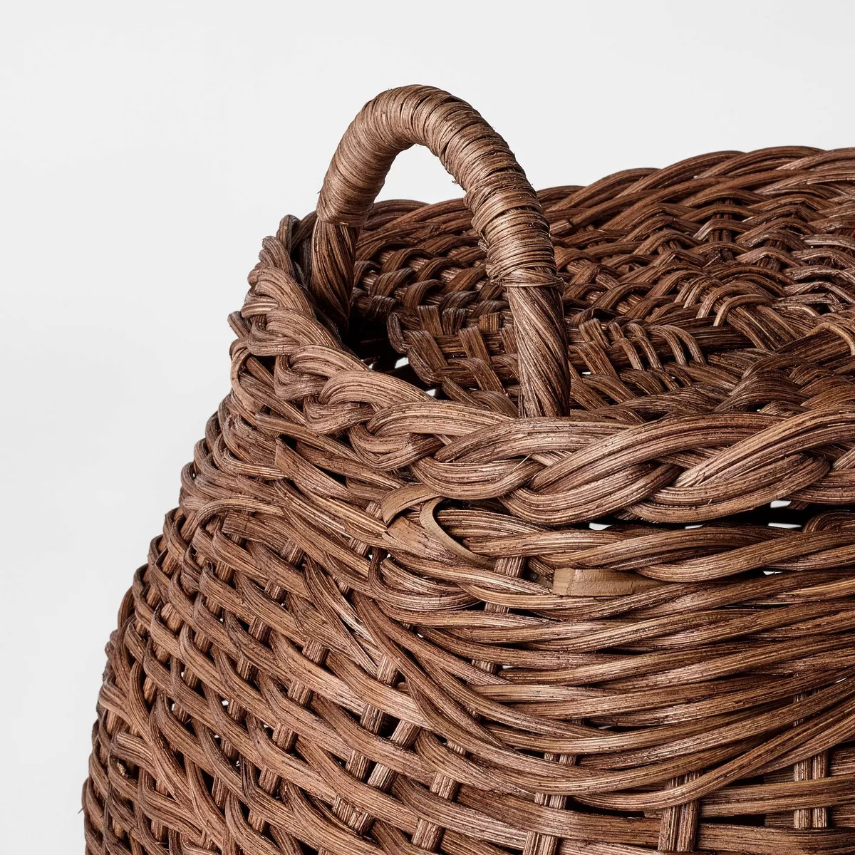Square Rattan Basket Dark Brown - Threshold™ designed with Studio McGee | Target