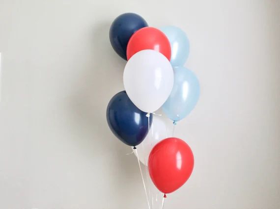 Red White Blue Latex Balloons Rookie of the Year Party America | Etsy | Etsy (US)