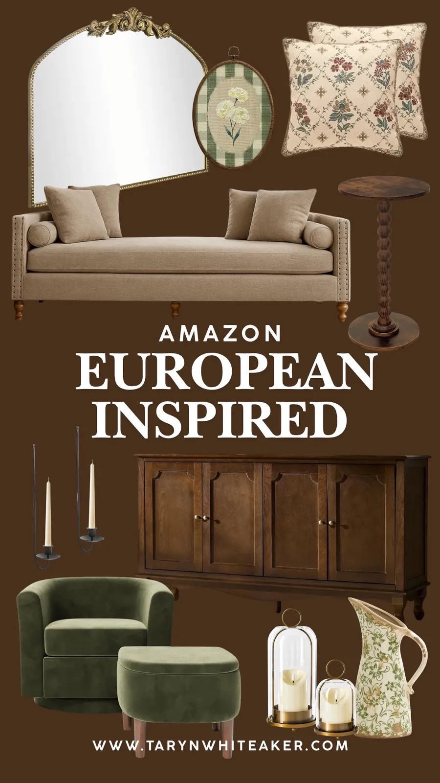 European-inspired home finds from Amazon 🤎 Rich wood tones, vintage florals, antique-inspired details and touches of olive green for that collected-over-time look.

#LTKSeasonal #LTKHome