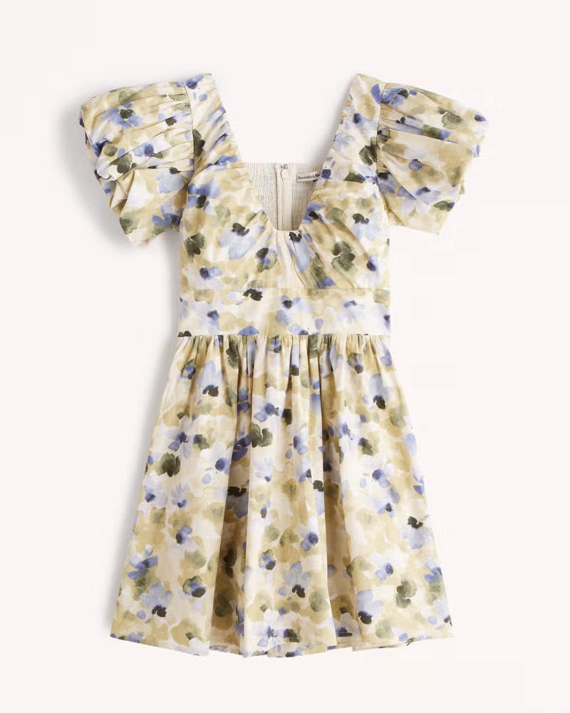 Puff Sleeve Flirty Skort | Abercrombie & Fitch (US)