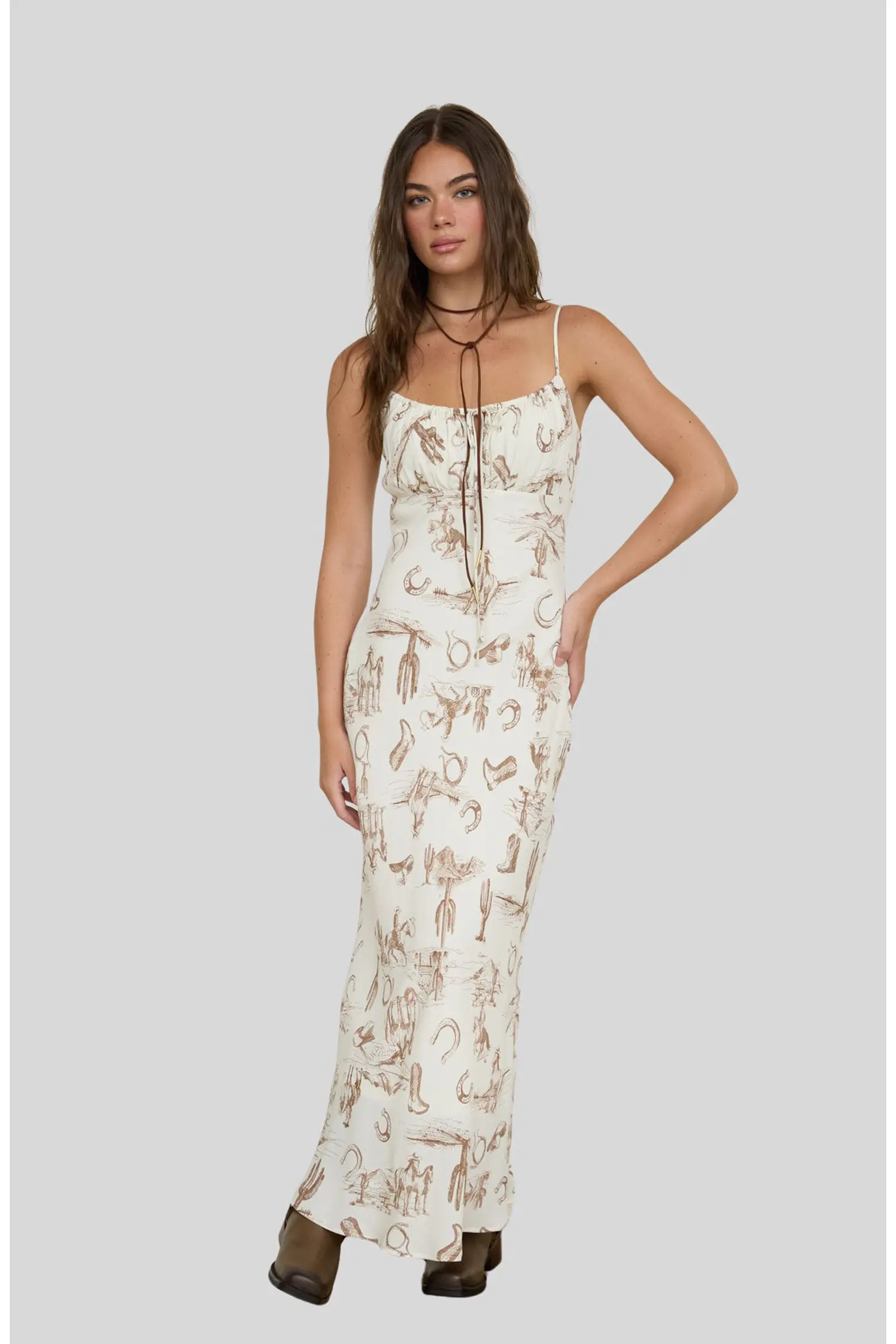 Western Print Maxi Slipdress (Women) | Nordstromrack | Nordstrom Rack