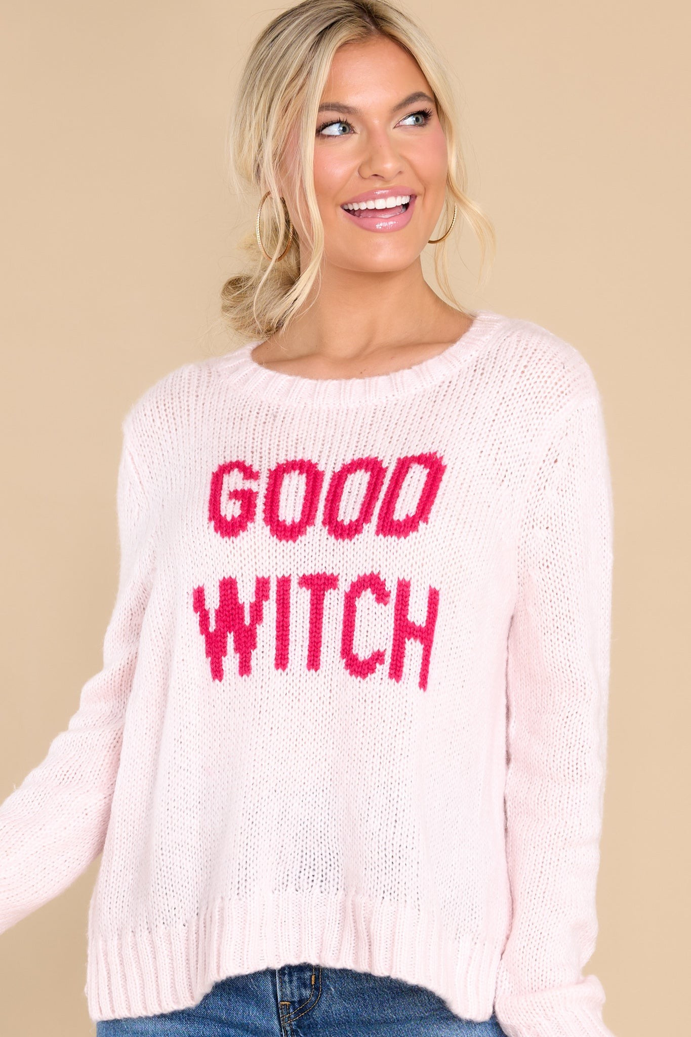 Good Witch Caprice Pink Sapphire Crew | Red Dress 