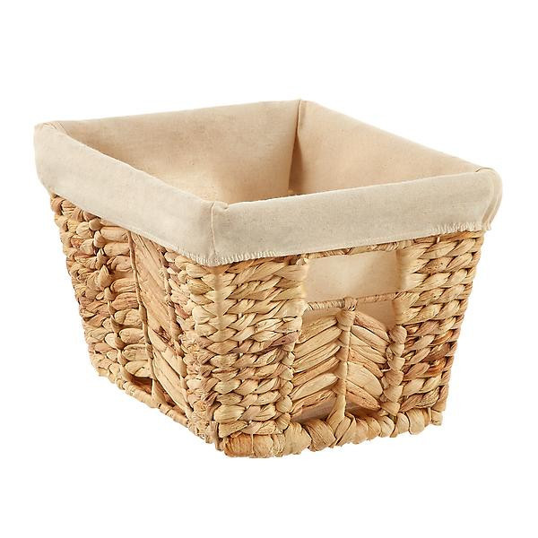 Small Mixed Water Hyacinth Weave Bin Natural | The Container Store
