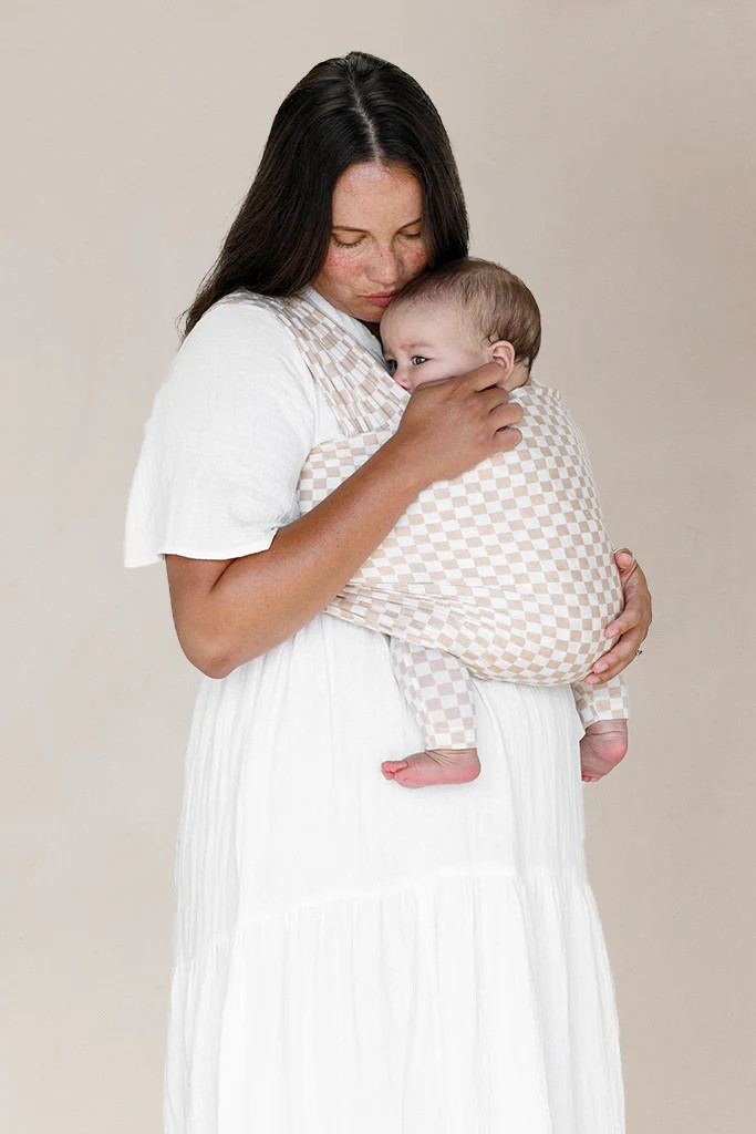 Cream Chequer Wrap | Solly Baby