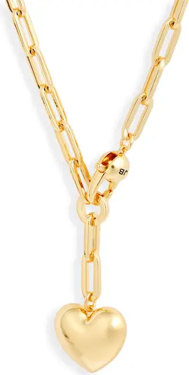 Jenny Bird Puffy Heart Charm Paper Clip Chain Necklace | Nordstrom | Nordstrom