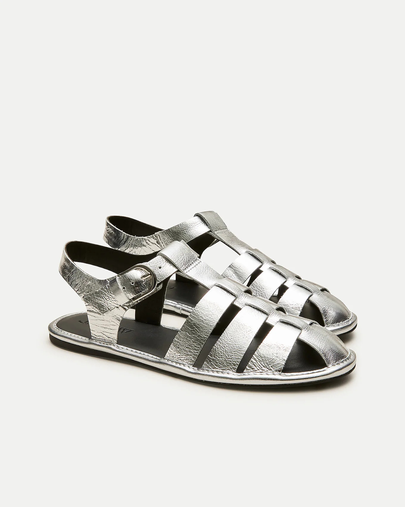 Fisherman sandals in metallic leather | J. Crew US