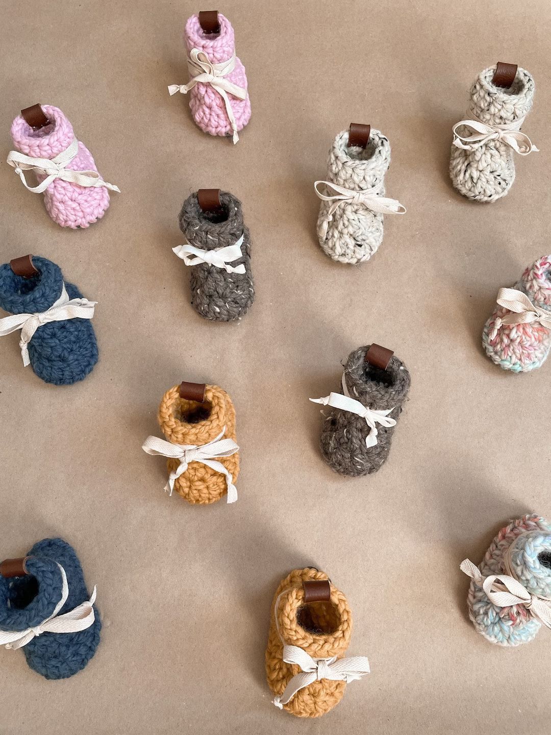 Handmade Chunky Crochet Baby Bootieshandmadeunisex - Etsy Canada | Etsy (CAD)