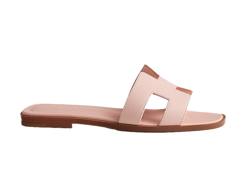Women's Hermes Oran Sandal Epsome Leather Sneakers in Rose Pale | StockX