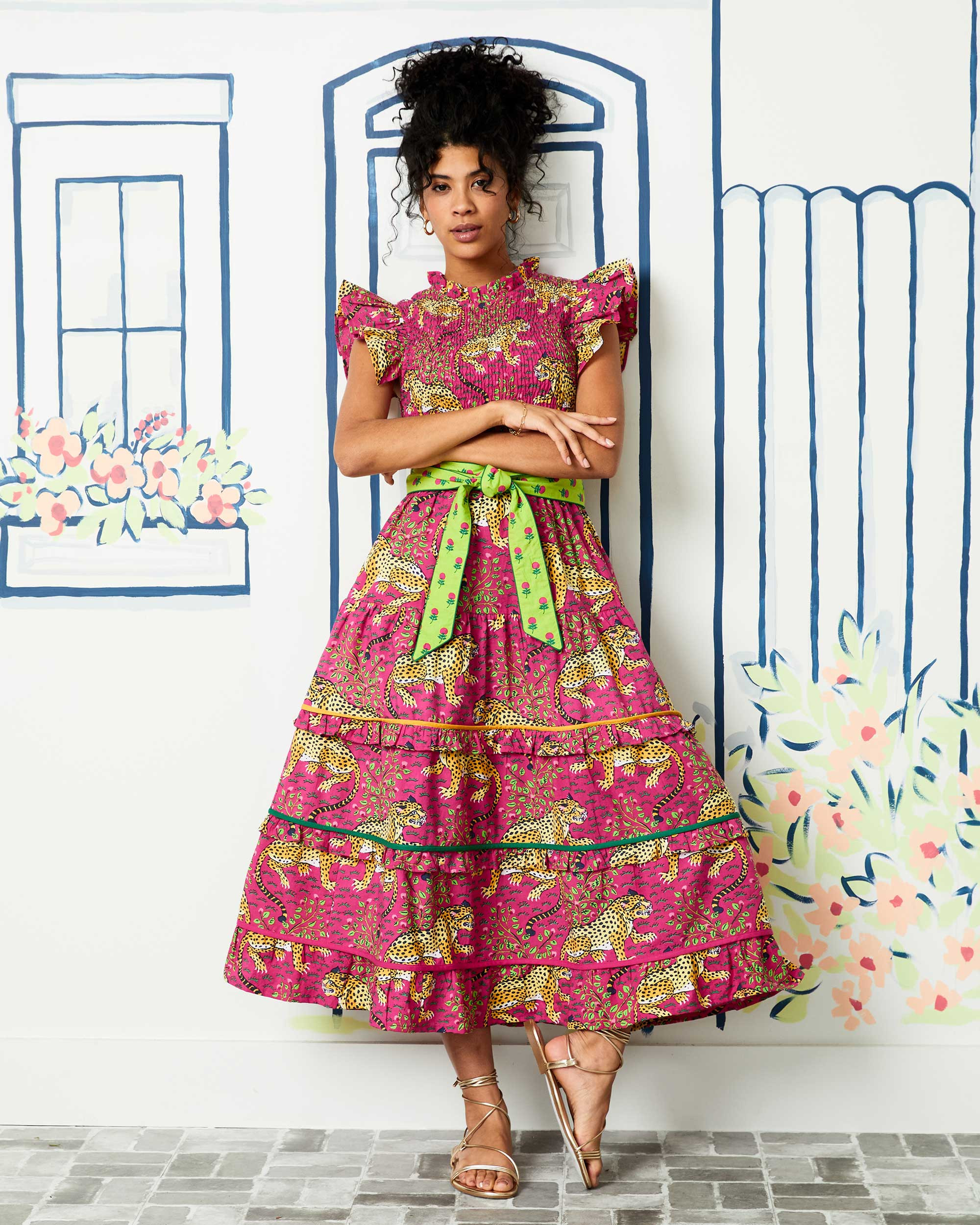 Bagheera - Ready to Ruffle Dress - Hot Pink | Printfresh