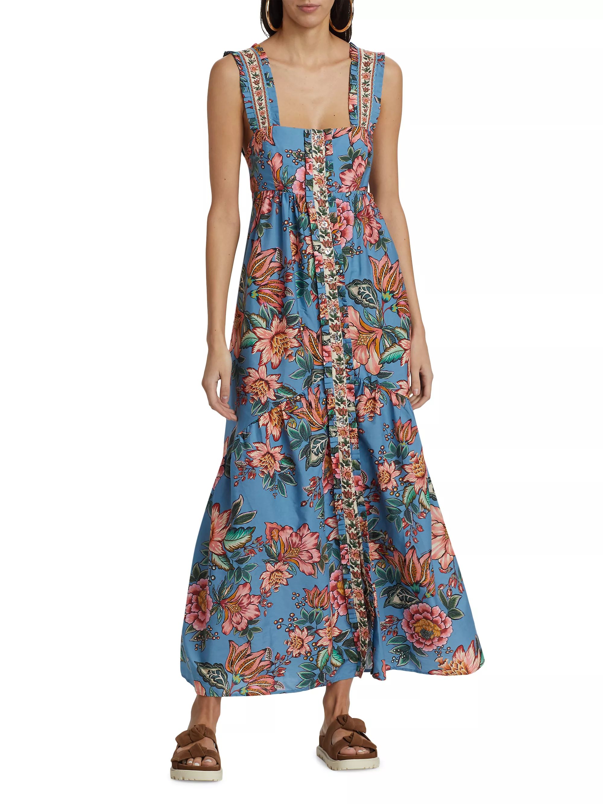 Wonderful Bouquet Cotton-Blend Maxi Dress | Saks Fifth Avenue