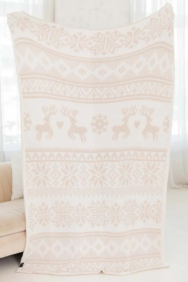 Make Me Believe Tan Fair Isle Blanket DOORBUSTER | Pink Lily