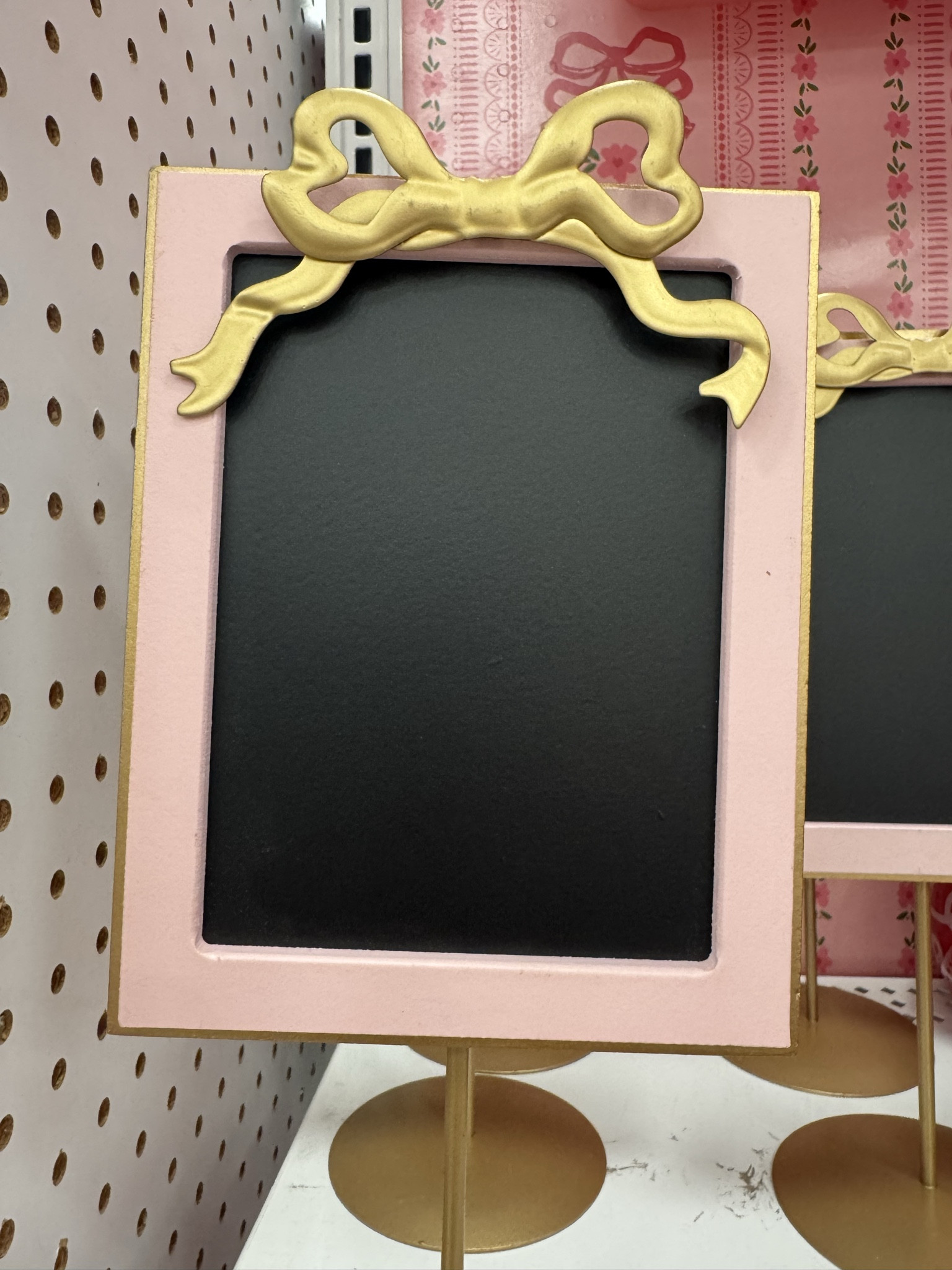 Pink & Gold Bow Tabletop Chalkboard Decor

#LTKHoliday #LTKSeasonal #LTKHome