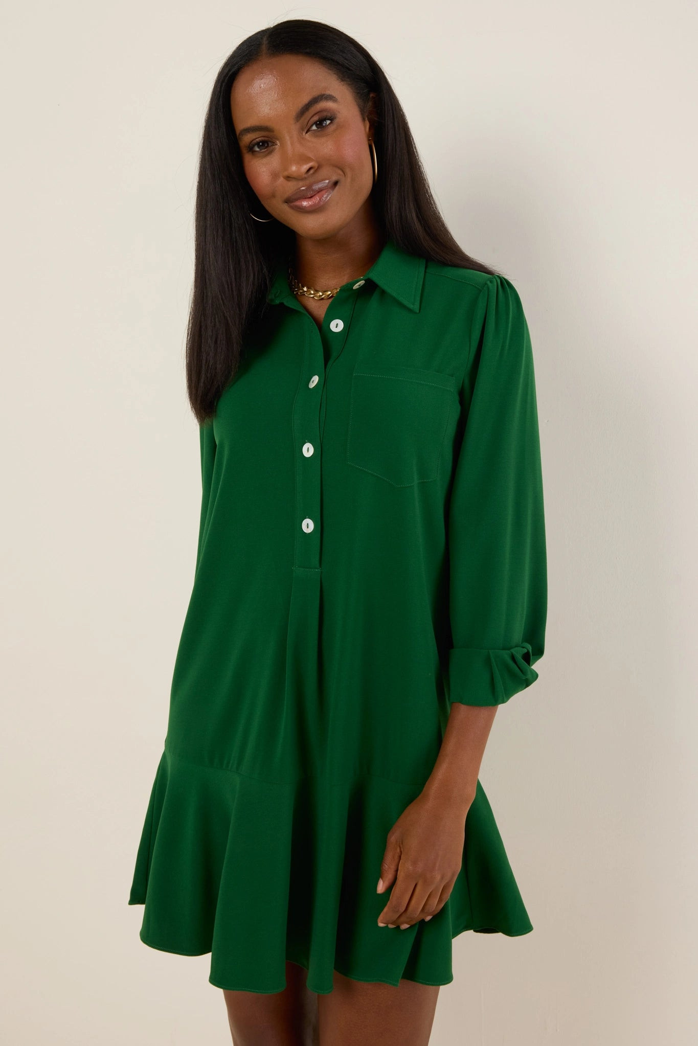 Meagan Dress- Hunter Green | Avara
