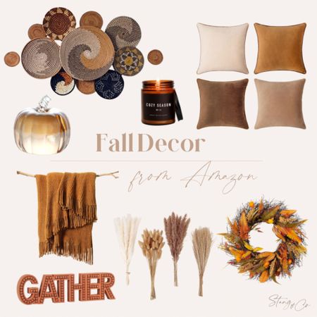 Here are some warm-toned touches for your Fall home decor, including pillows, faux stems, wall art, a glass pumpkin, a blanket, wreath, and candle. 

Fall home inspo, fall decorations, fall style 

#LTKfindsunder50 #LTKhome #LTKstyletip