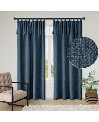 Garrett Textured Tie Knots Curtains Pair | Macy's