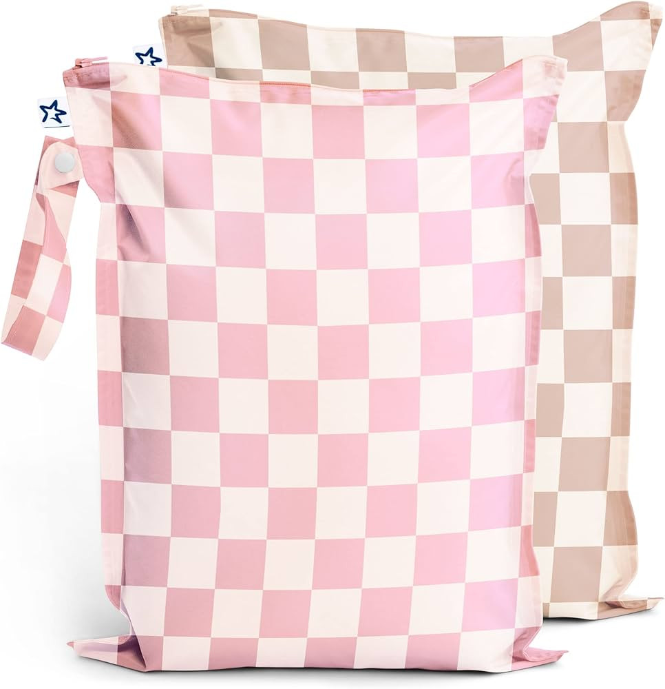 Tiny Twinkle MESS-proof Waterproof Wet Dry Bag | 2 Pack Reusable for Swimsuits, Gym & Baby Clothe... | Amazon (US)