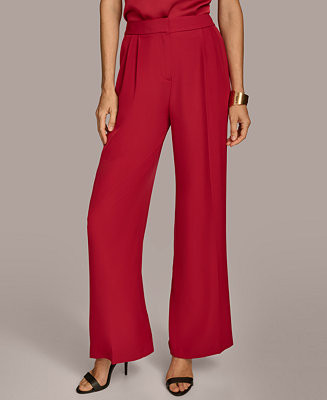 Women's Pleated Wide-Leg Pants | Macy's