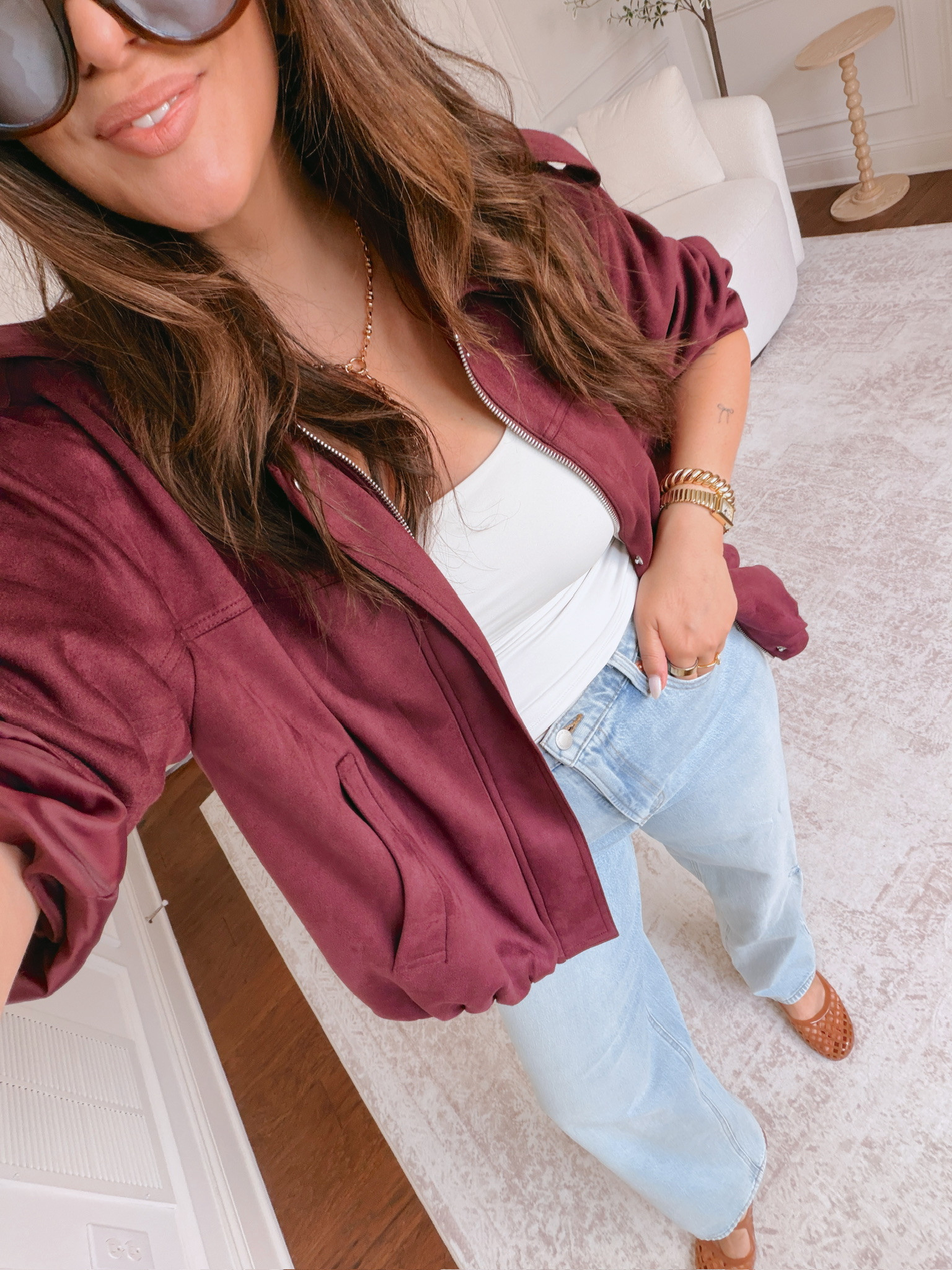
wearing a large in the top, size 14 in the pants 

 #LTKSeasonal #LTKMidsize