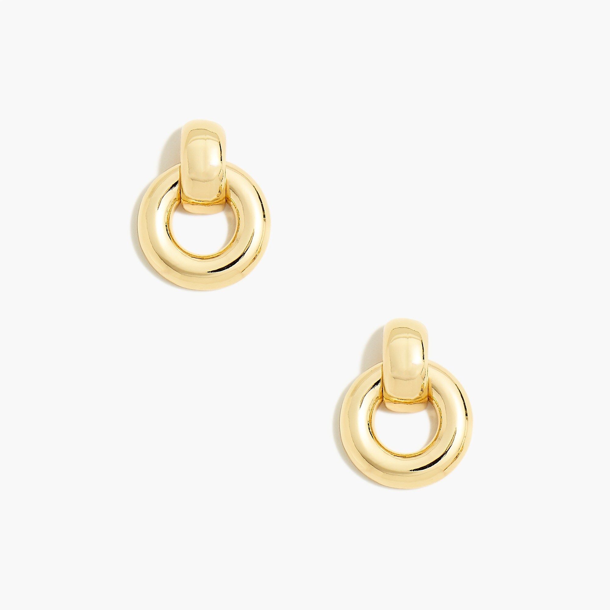 Gold door knocker earrings | J.Crew Factory