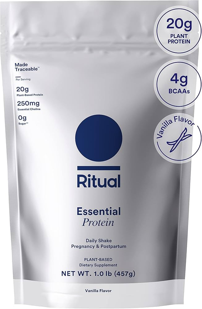 Ritual Prenatal Vegan Protein Powder: Choline to Support Prenatal, Postpartum, & Lactation, 20g O... | Amazon (US)