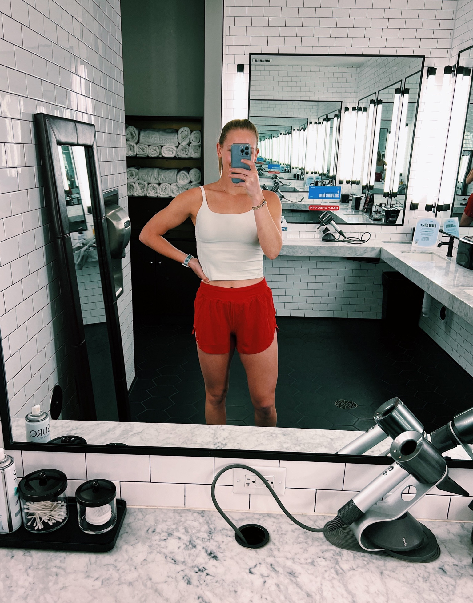 Dripping in sweat but these workout clothes from lululemon got me through the workout 🥵🤣 seriously I am obsessed with these shorts and top. Not just for working out but every day and athleisure wear!! 

#LTKGiftGuide #LTKunder100 #LTKfit