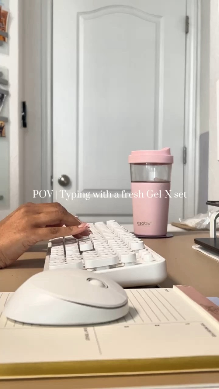 Because duh, click clackin on the keyboard all day is more fun with a fresh Gel X set 🤩 

✨ @apresnailofficial short stiletto + French tips with baby bottom gel color + heavenly top coat = *chefs kiss 🤌🏽

Gel X nails, nails, French tip nail, Après gel x nails, asmr typing, wfh, wfh setup, corporate baddie, wfh life, amazon home office finds 

#LTKVideo #LTKbeauty #LTKhome