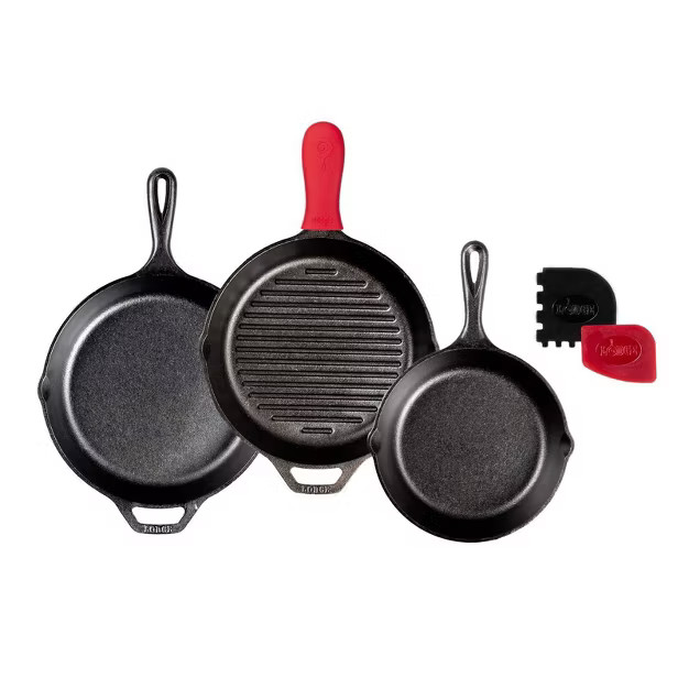 Lodge Seasoned Cast Iron 6pc Starter Set | Target