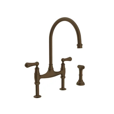 Georgian Era™ Bridge Faucet with Side Spray | Wayfair North America