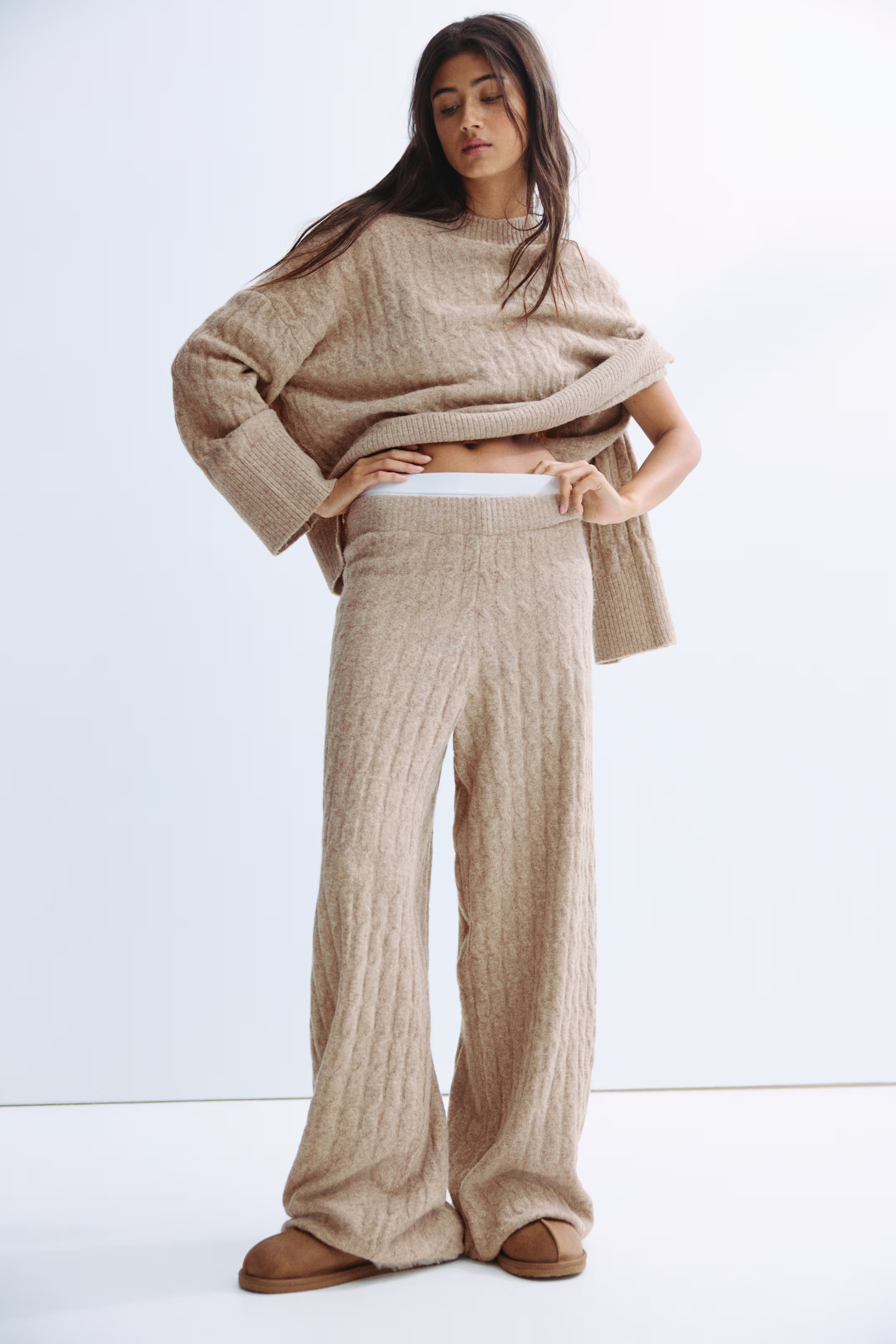 Cable-knit trousers | H&M (UK, MY, IN, SG, PH, TW, HK)