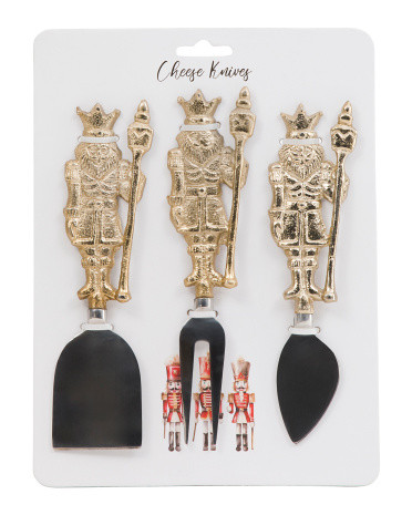 3pk 7in Nutcracker Cheese Knives | TJ Maxx