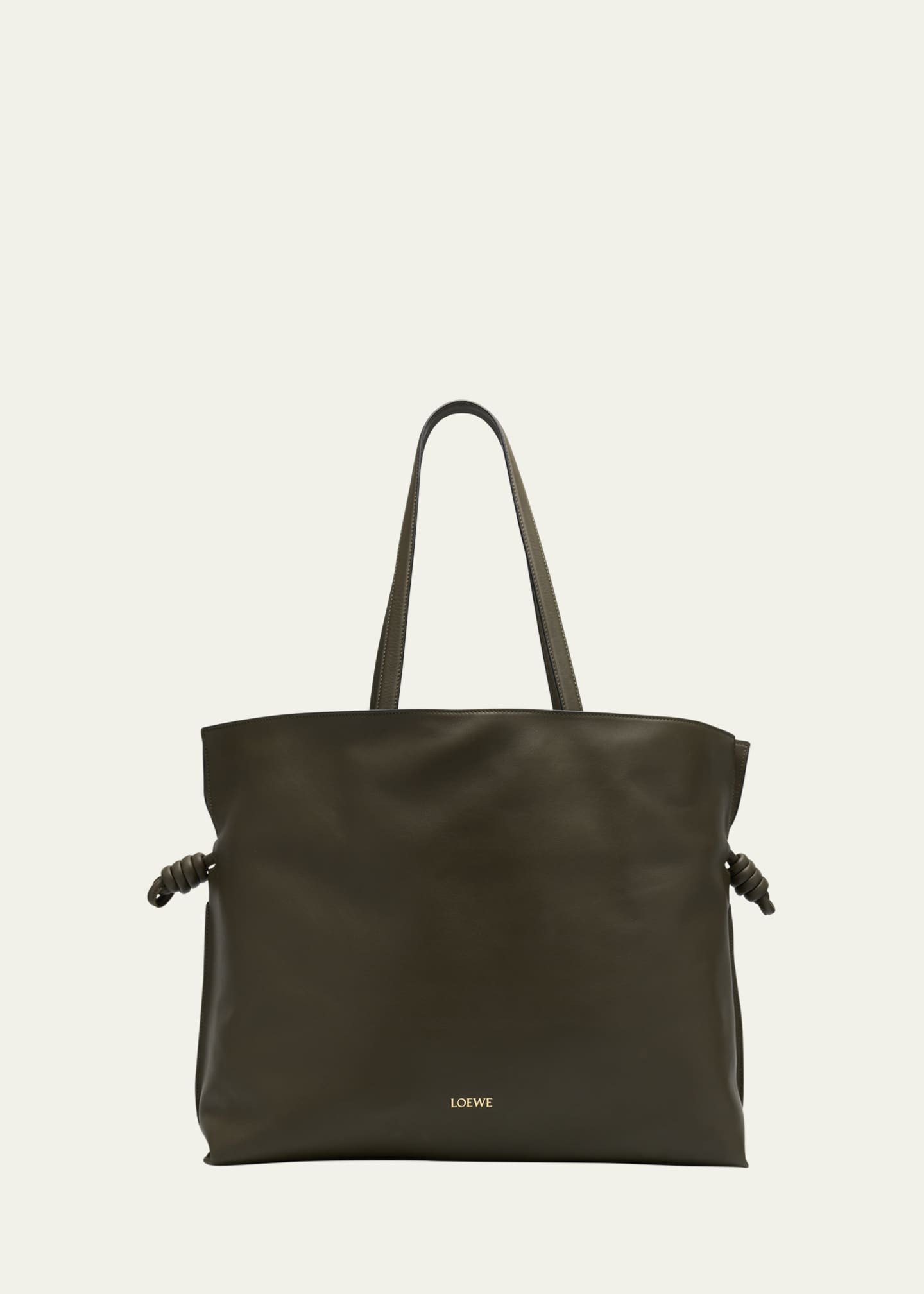 Loewe Flamenco XL Clutch Bag in Napa Leather with Golden Foil Anagram | Bergdorf Goodman