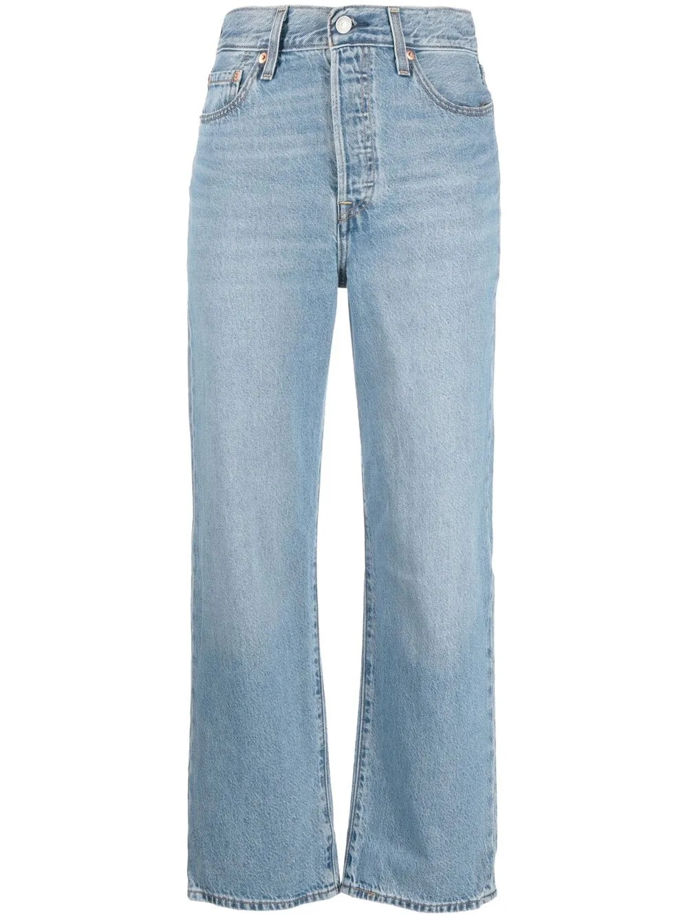 Levi's Ribcage straight-leg Cropped Jeans - Farfetch | Farfetch Global