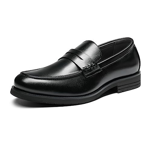 Bruno Marc Men's Dress Slip-on Penny Loafers Business Formal Shoes,Size 9.5,Black,SBLS2339M | Amazon (US)