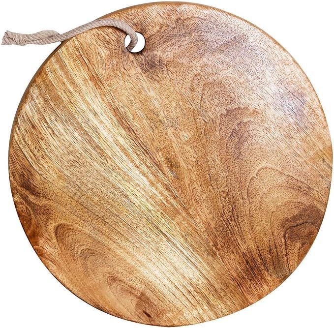 Father's Day Gifts Wooden Handmade Round Chopping Board Cutting Serving Board For Home Kitchen - ... | Amazon (US)