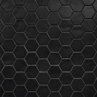 Maine Black 12 in. x 12 in. Hexagon Matte Ceramic Mosaic Floor and Wall Tile (0.96 sq. ft./Sheet) | The Home Depot