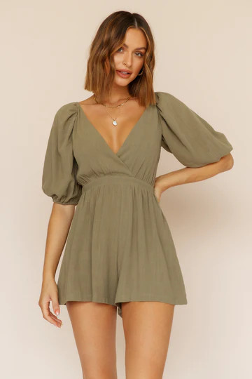 Love Like Ours Romper Olive | Fortunate One