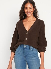 Shaker-Stitch Cardigan Sweater for Women | Old Navy (US)