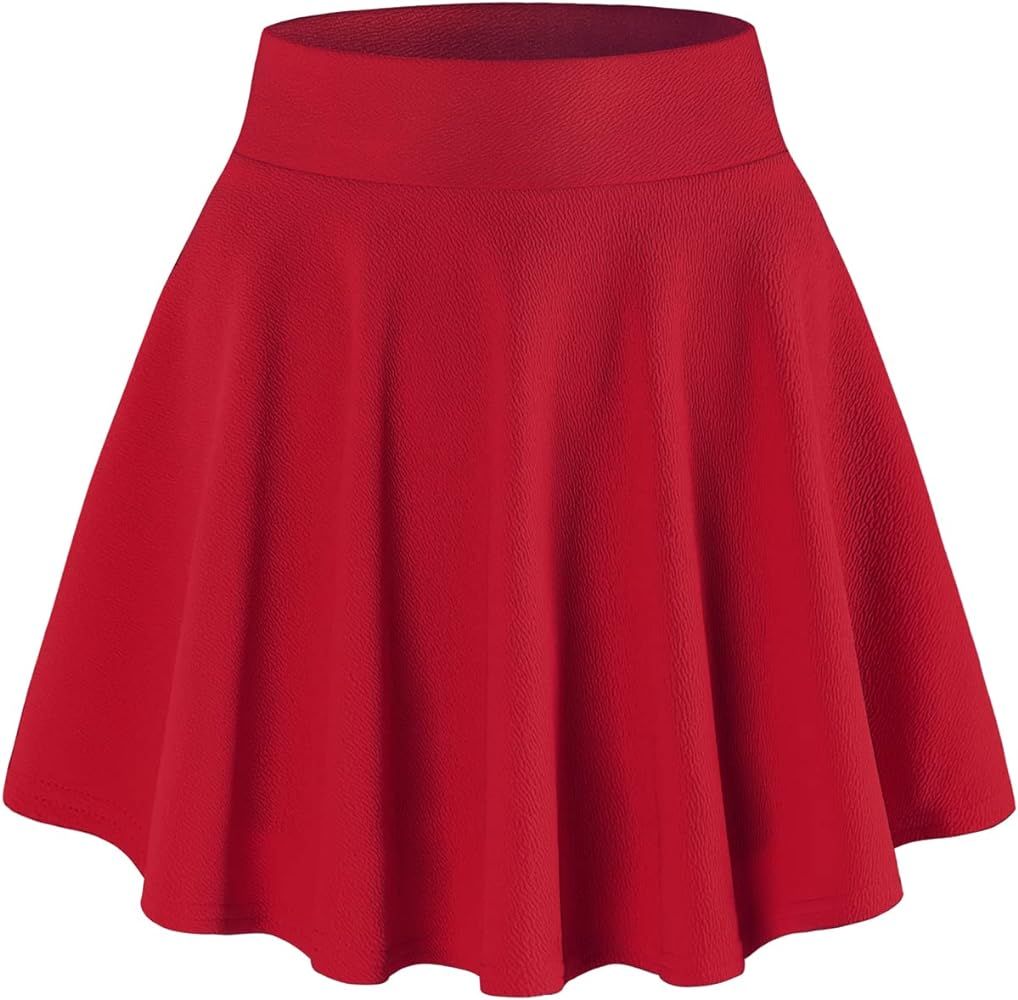 Amazon.com: DJT FASHION Women's Casual Mini Flared Pleated Skater Skirt with Shorts X-Small Black... | Amazon (US)