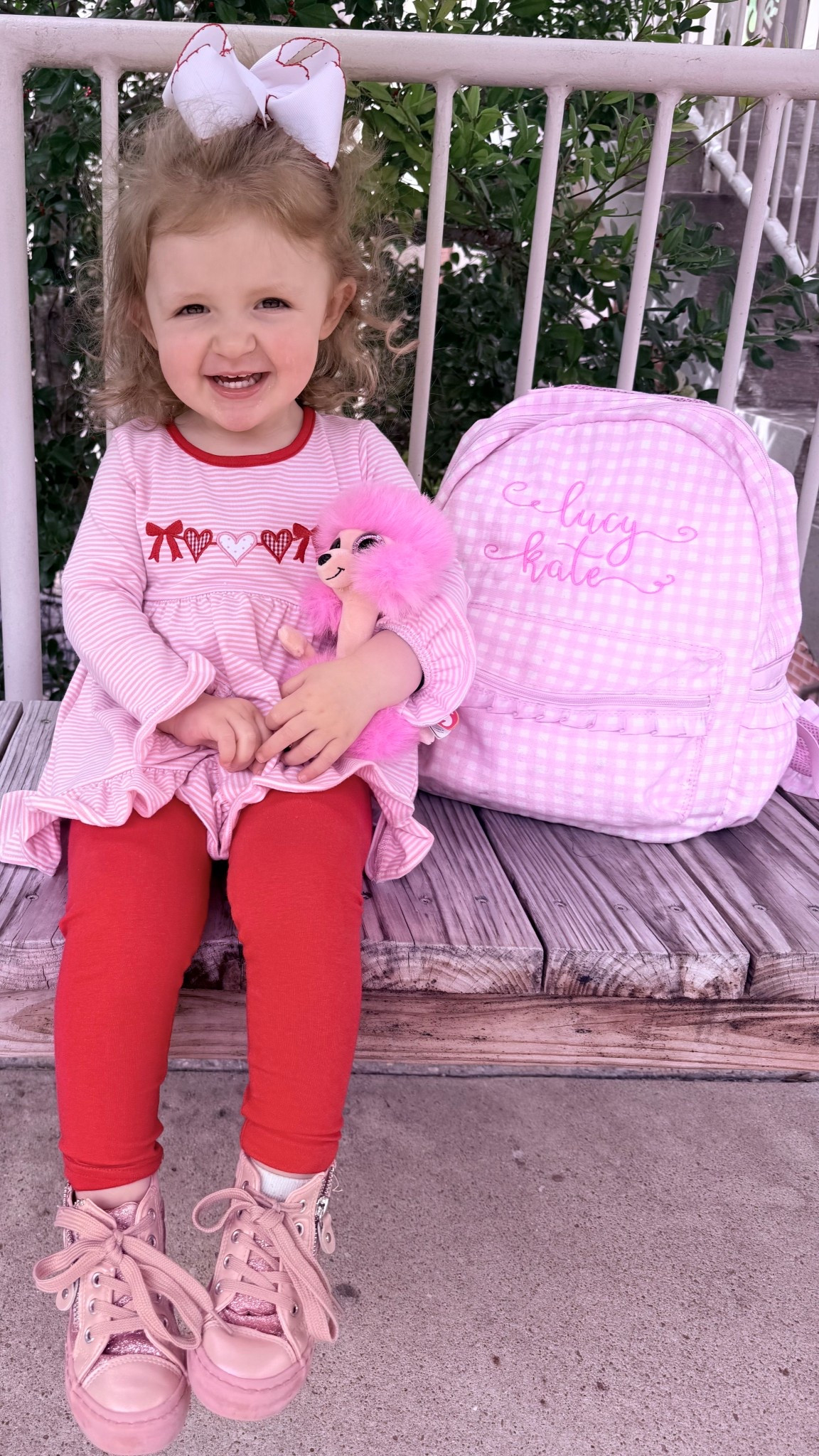 How do you say no to this face!? Valentines Day Ready! 

@stitchyfish
@sweethoneyclothing
@tybeaniebaby
@nordstromrack

#LTKBaby #LTKValentine #LTKKids