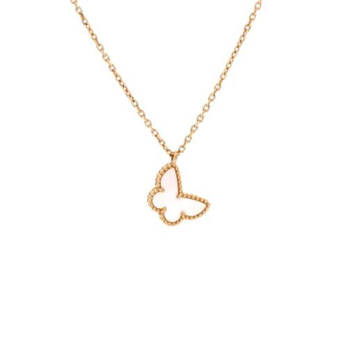 Van Cleef & Arpels, Pre-Loved Sweet Alhambra Butterfly Pendant Necklace, Yellow Gold | Amazon (US)