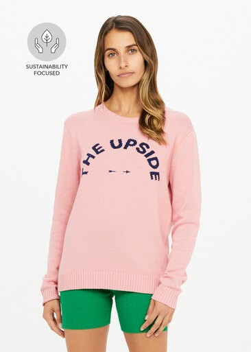 BIARRITZ KNIT BONDI SWEATER - FLAMINGO PINK [USW122141] | THE UPSIDE