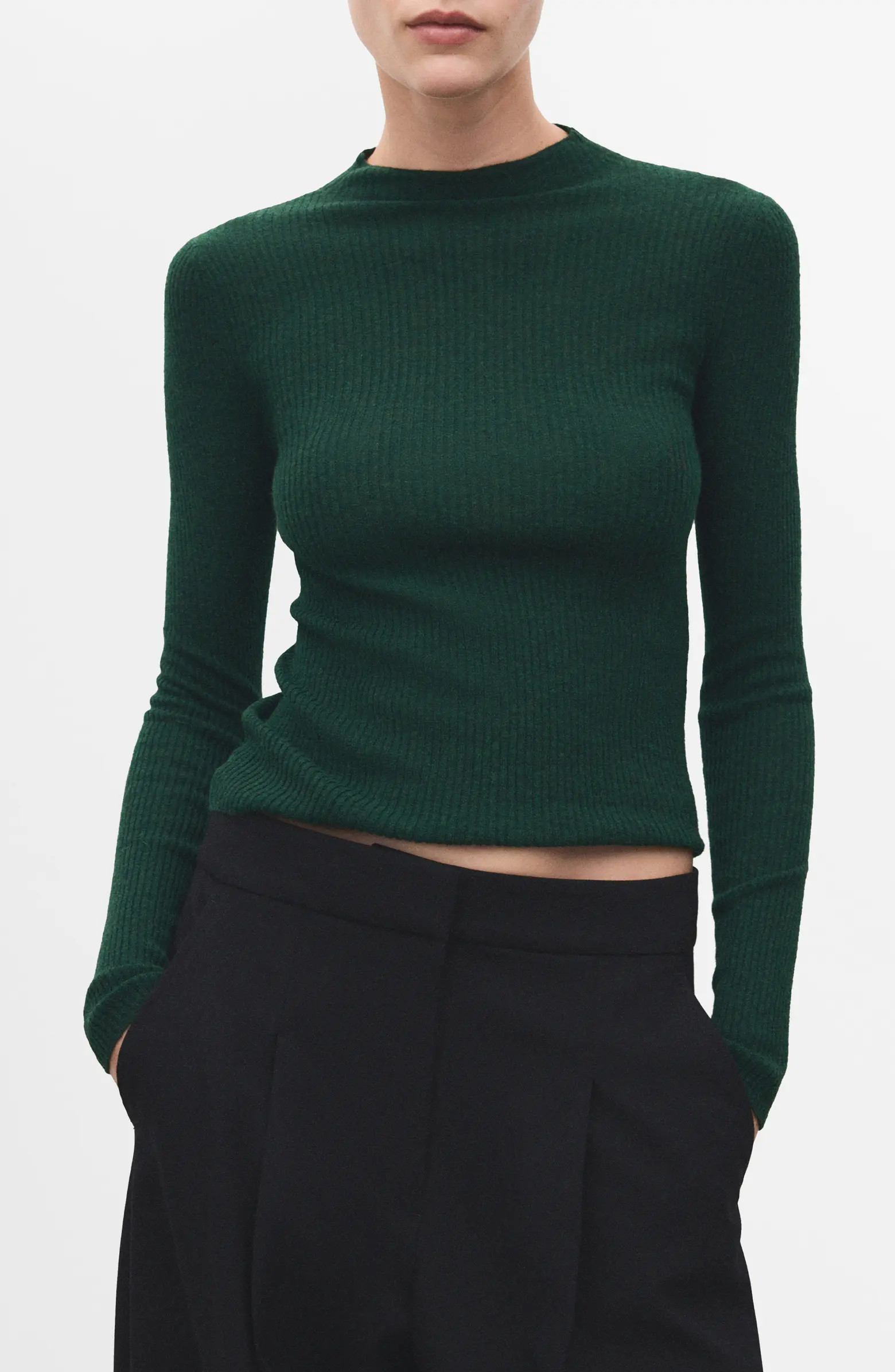 Mock Neck Rib Sweater | Nordstrom