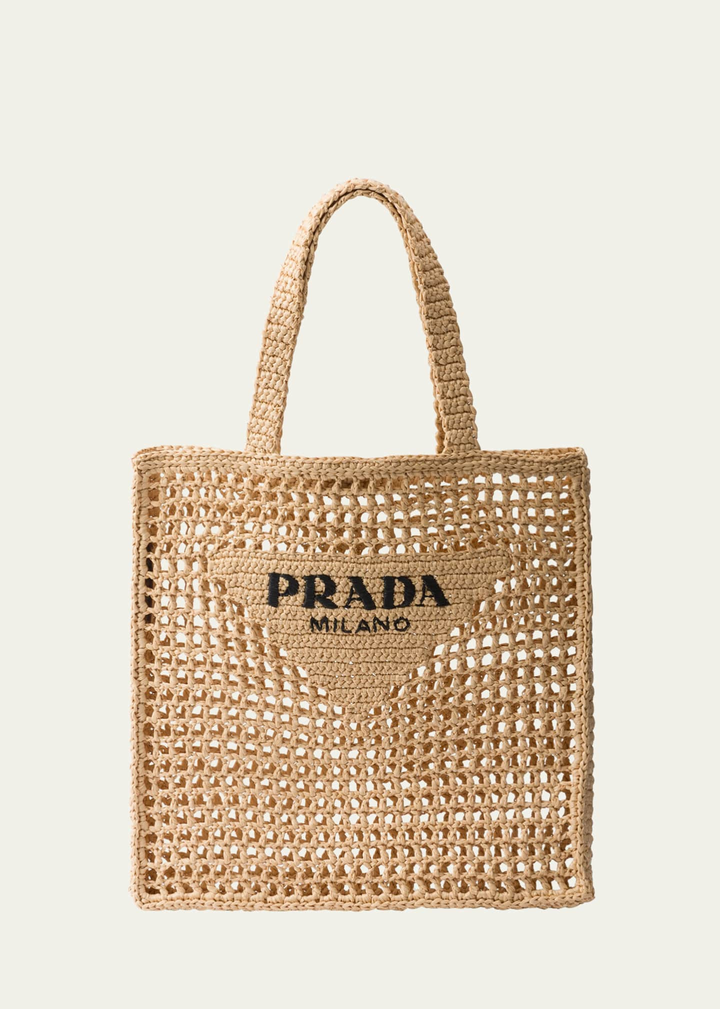 Prada Logo Crochet Tote Bag | Bergdorf Goodman