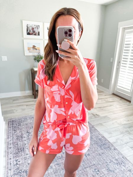 Target pajamas in XS. So soft and great fit! Buttons are functional! Pajama sets. Matching pajama set. Matching PJs. Mother’s Day gift idea. 

#LTKstyletip #LTKGiftGuide #LTKfindsunder50